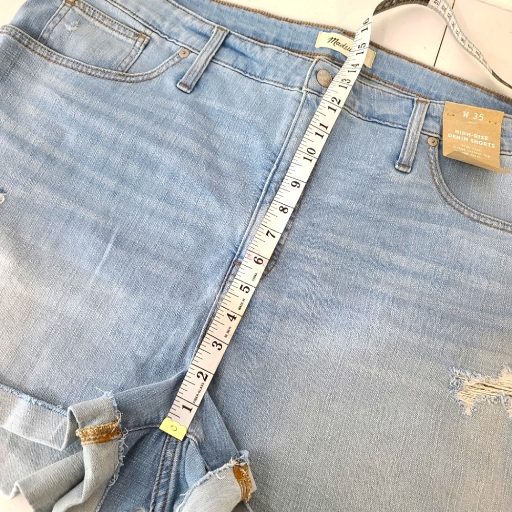MADEWELL High Rise Denim Shortd Plus Size NEW - Picture 10 of 13